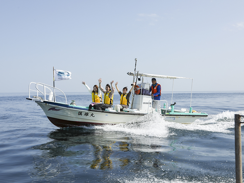 Sea sightseeing tour on a small boat